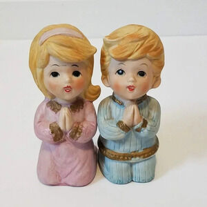 Homco Ceramic Praying Girl and Boy #5211 Vintage